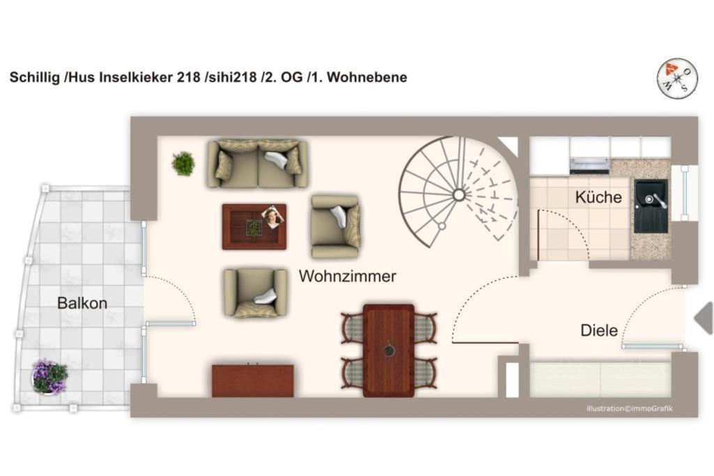 Appartamento Hus Inselkieker Hus Inselkieker 218 Schillig Esterno foto
